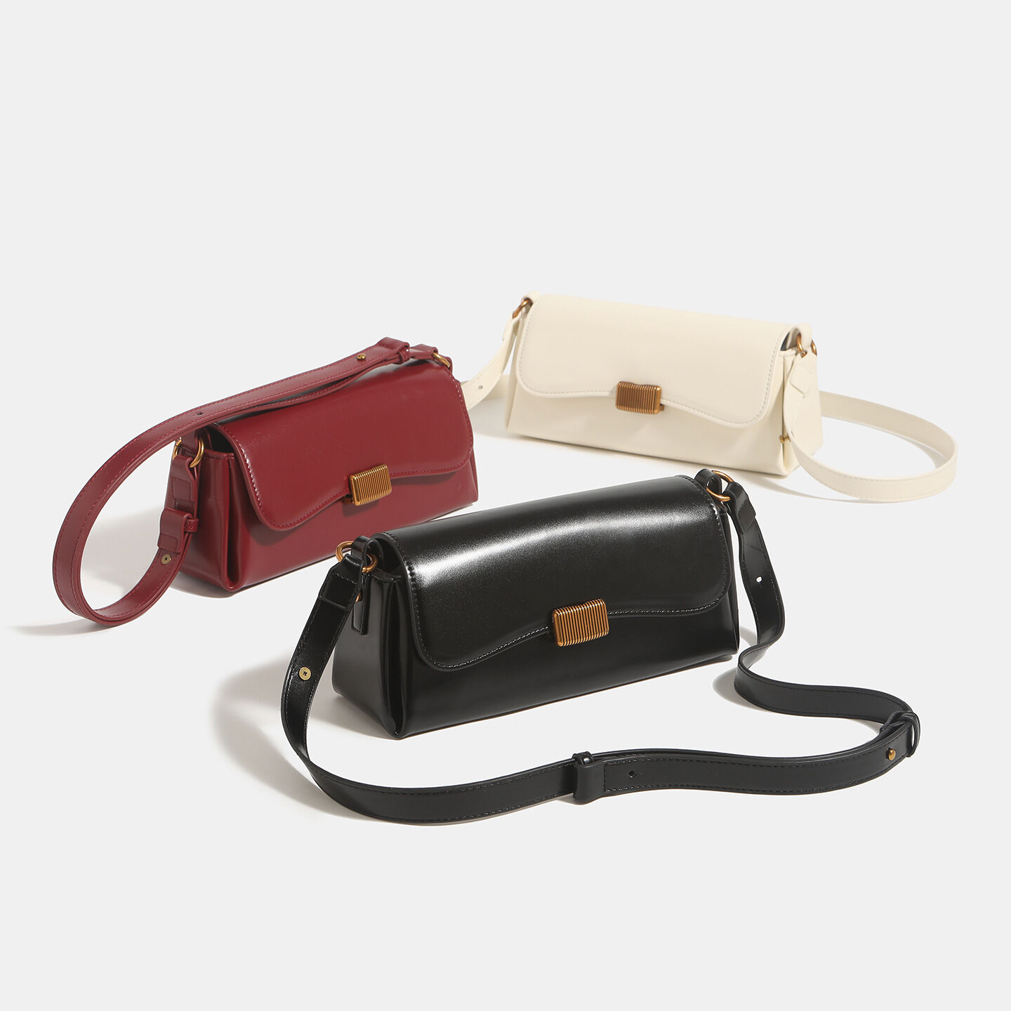 1 Piece Gorgeous Solid Color PU Women's Shoulder Bags Picture3