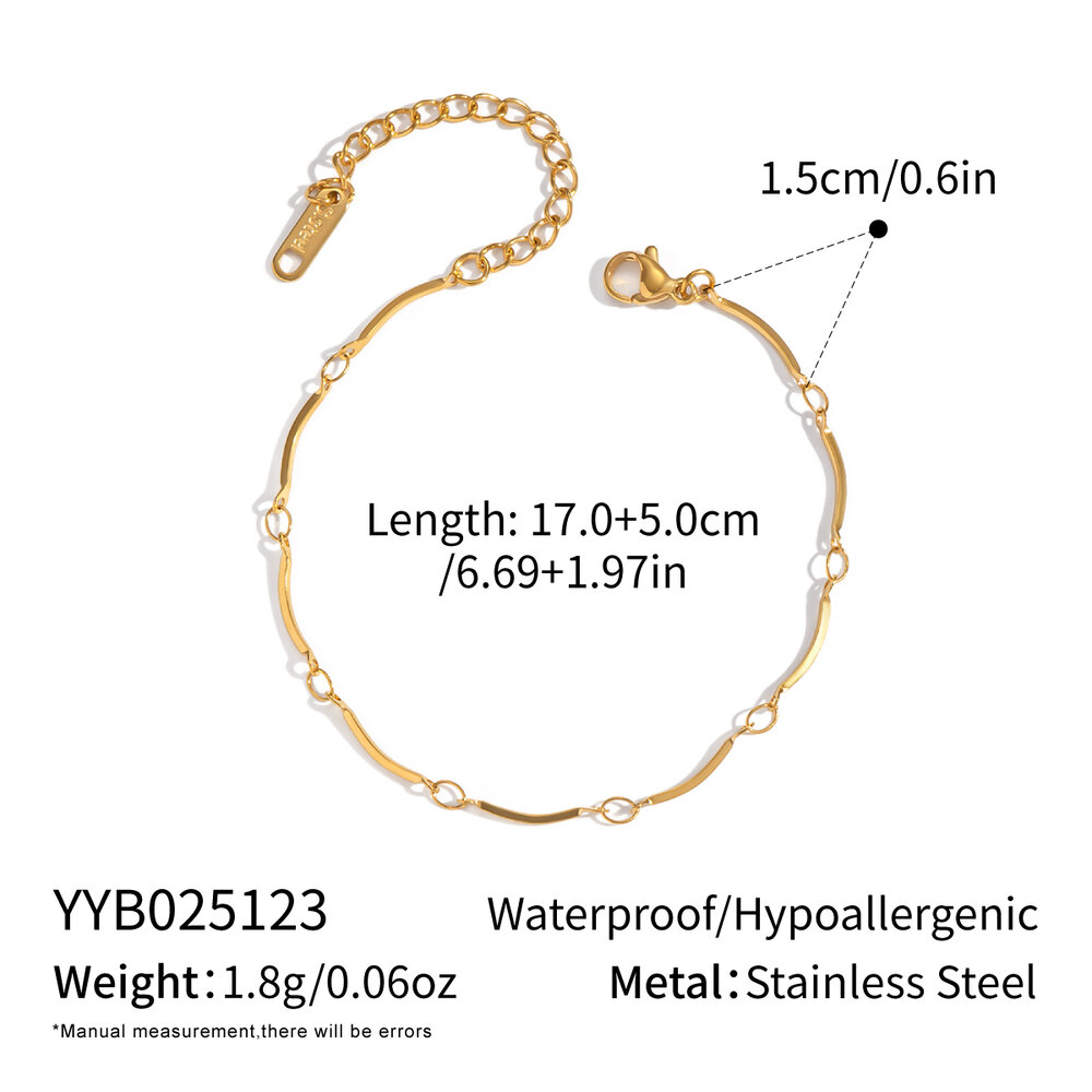 Set di collane color oro impermeabili in acciaio inossidabile con catena semplice