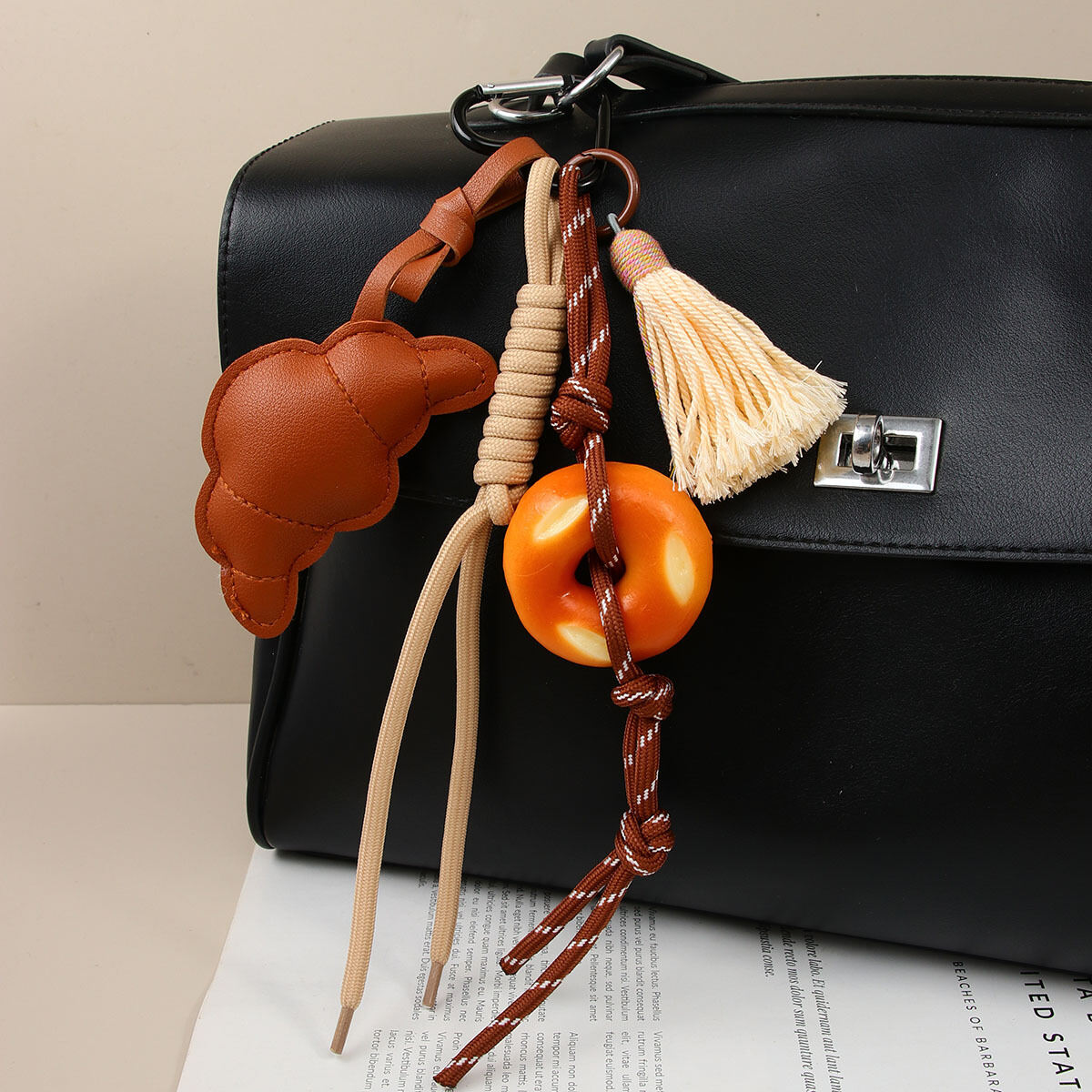 1 Piece Simple Series Cute Food PU Women's Bag Charms