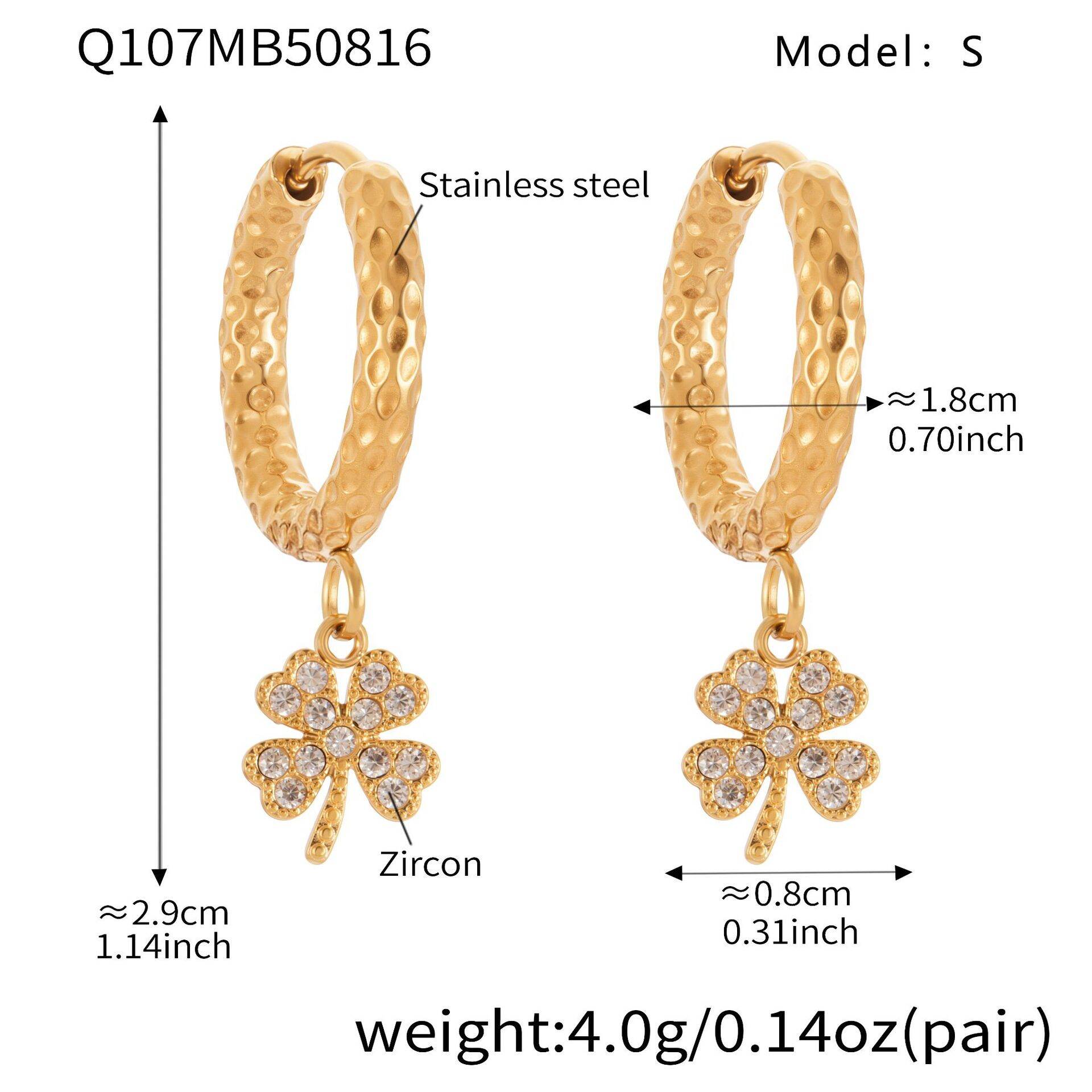 Q107-Gold Earrings Picture5