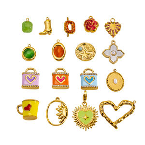 1 Piece Luxurious Cute Flower Heart Boots Stainless Steel Waterproof Women's Pendants h5 Picture5