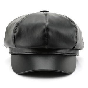 1 Piece Elegant Solid Color PU Beret h5 Picture2