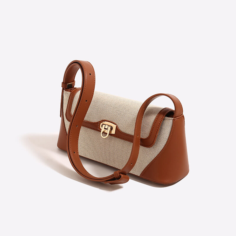 1 Piece Retro Mixed Color Canvas Women's Shoulder Bags Picture4