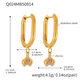 Q024-Gold U-förmige Kronenohrringe Bild4