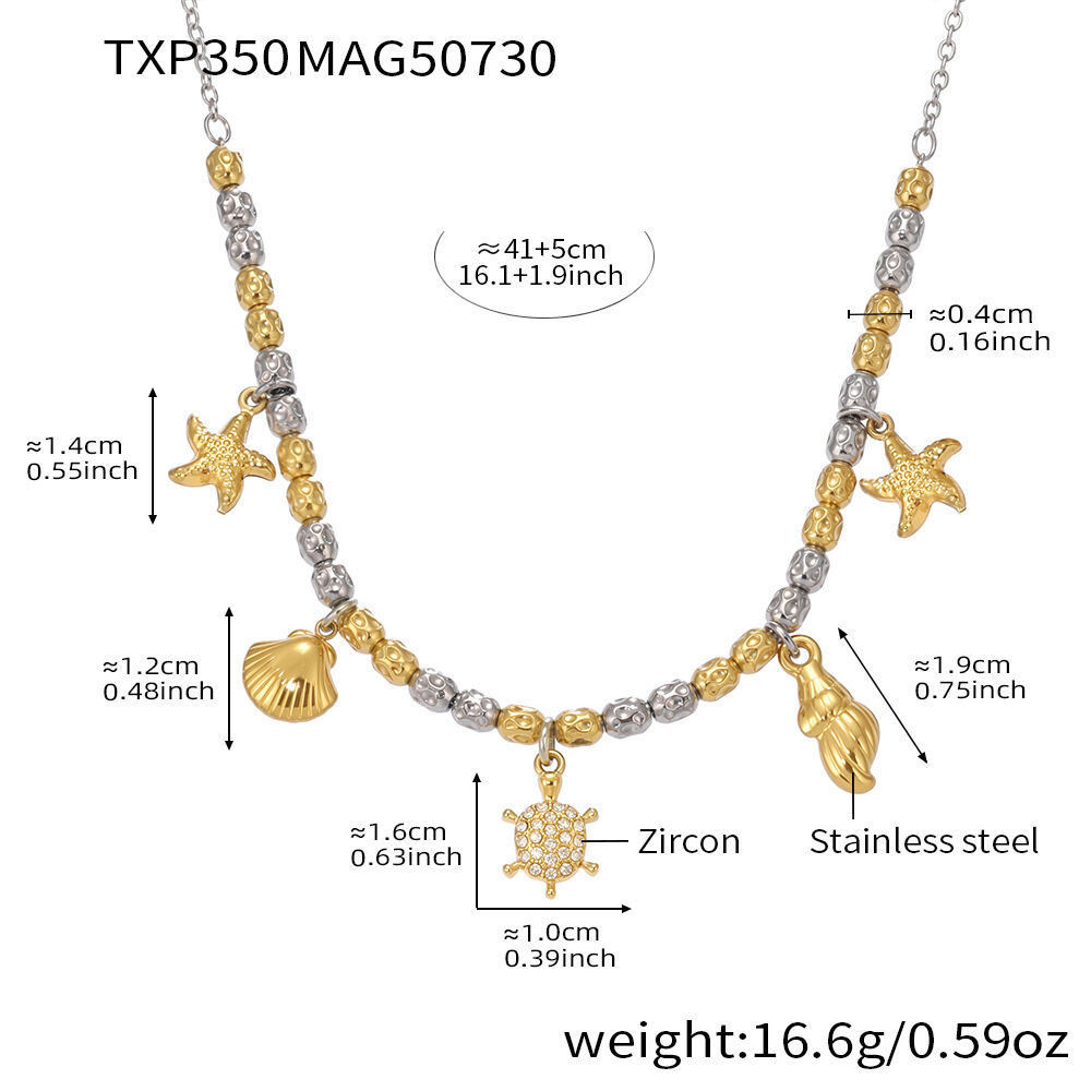 TXP350-Gold DIY Zirkon Halskette 41 + 5 cm