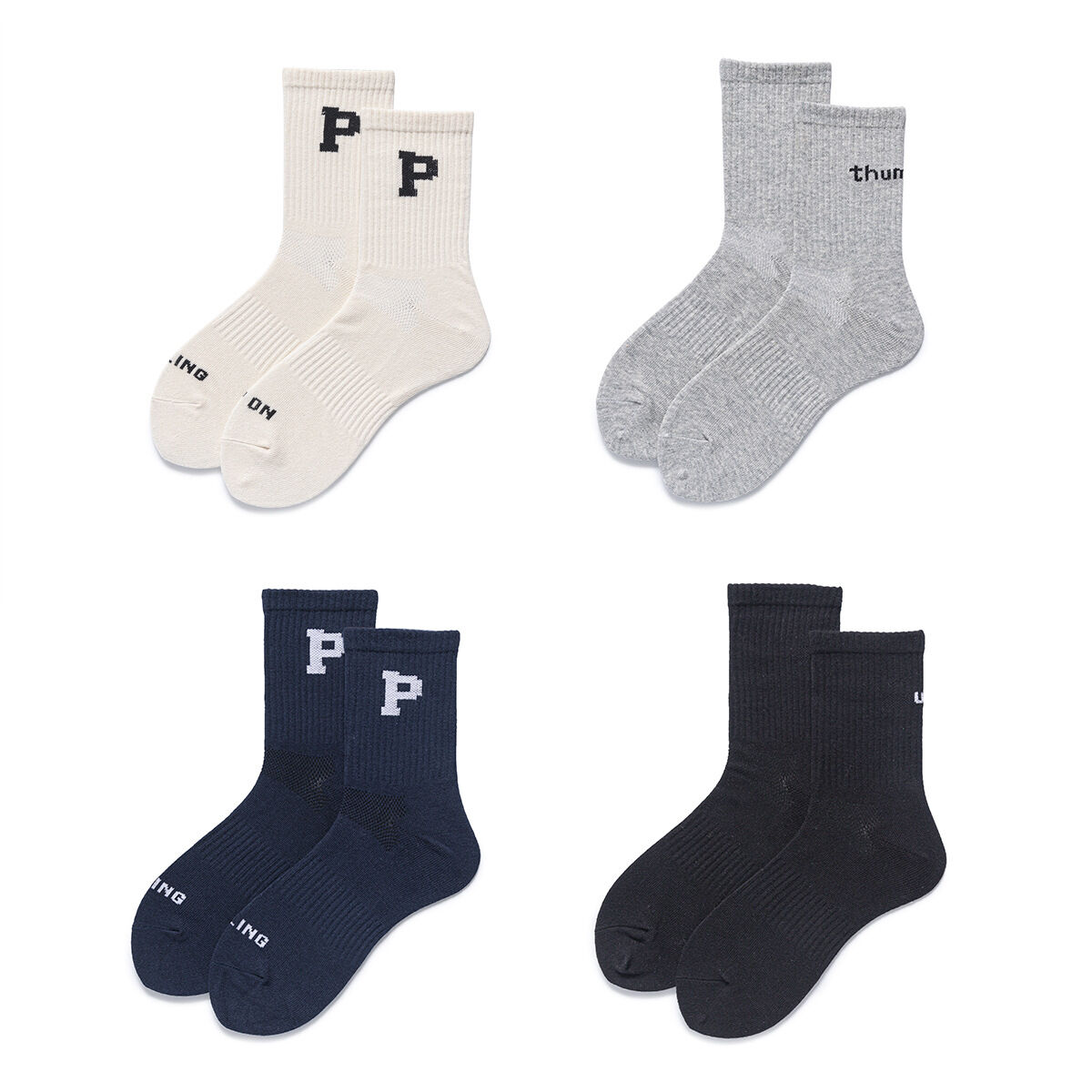 1 Pair Of Cotton Versatile Letter  Printed Women's Mid  Calf Socks