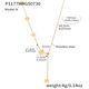 P1177-A Golden Eight-Pointed Star Zircon Necklace 50+5Cm