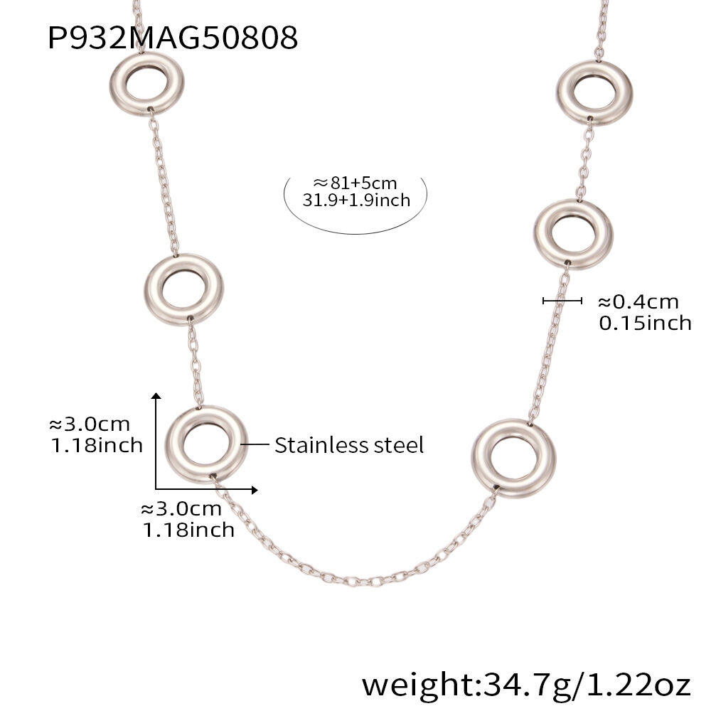 P932-Steel Necklace 81+5Cm Picture3