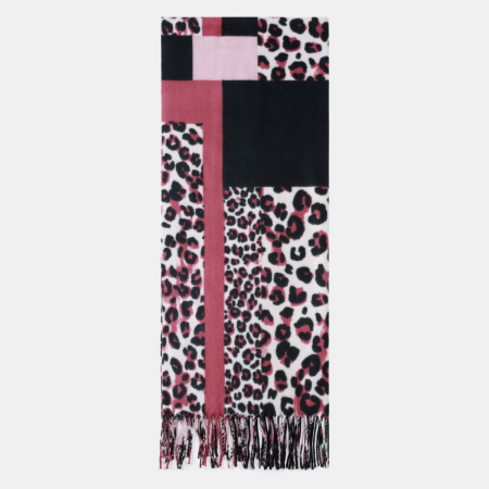 1 stuk klassieke luipaardprint rayon dames wintersjaals