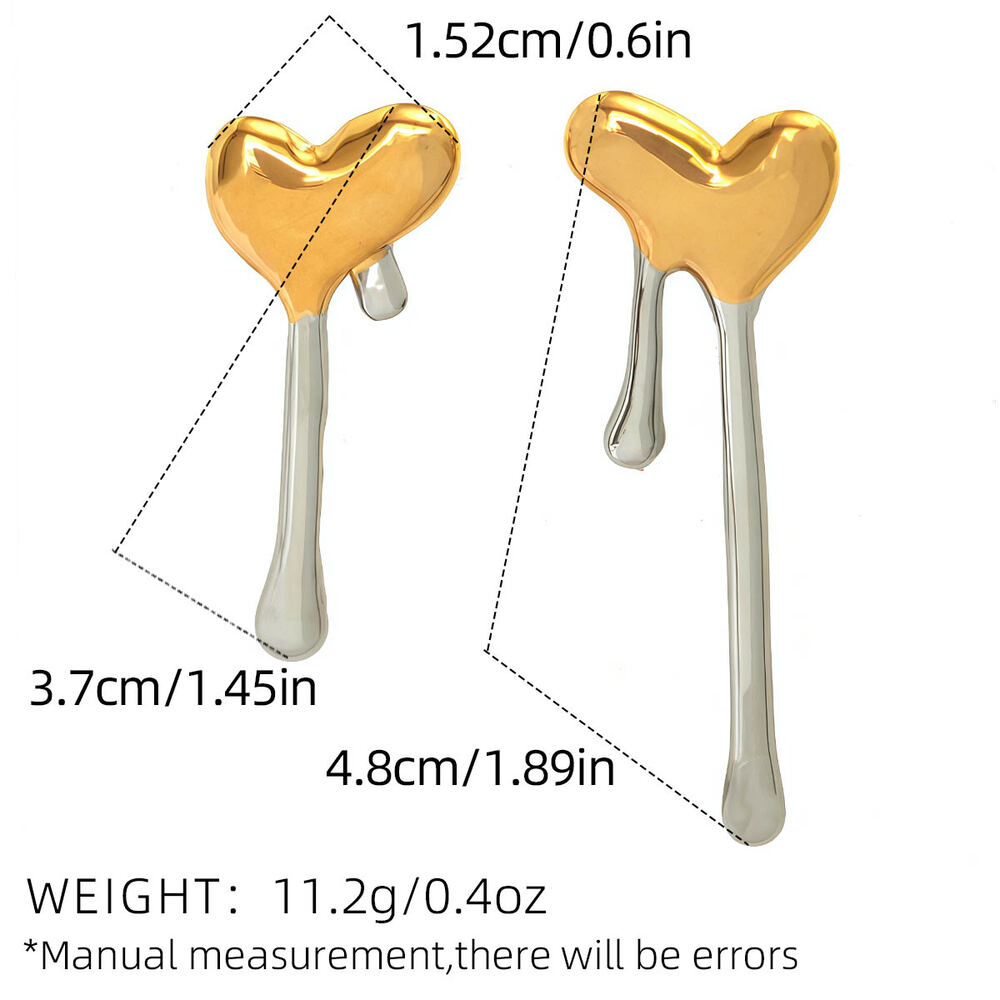 1 Piece Simple Heart Stainless Steel Waterproof Gold Color Women's Statement Rings h5Picture2