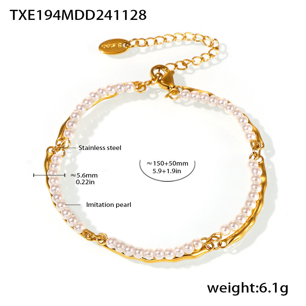 TXE194-Shijia imitatieparel armband Afbeelding4