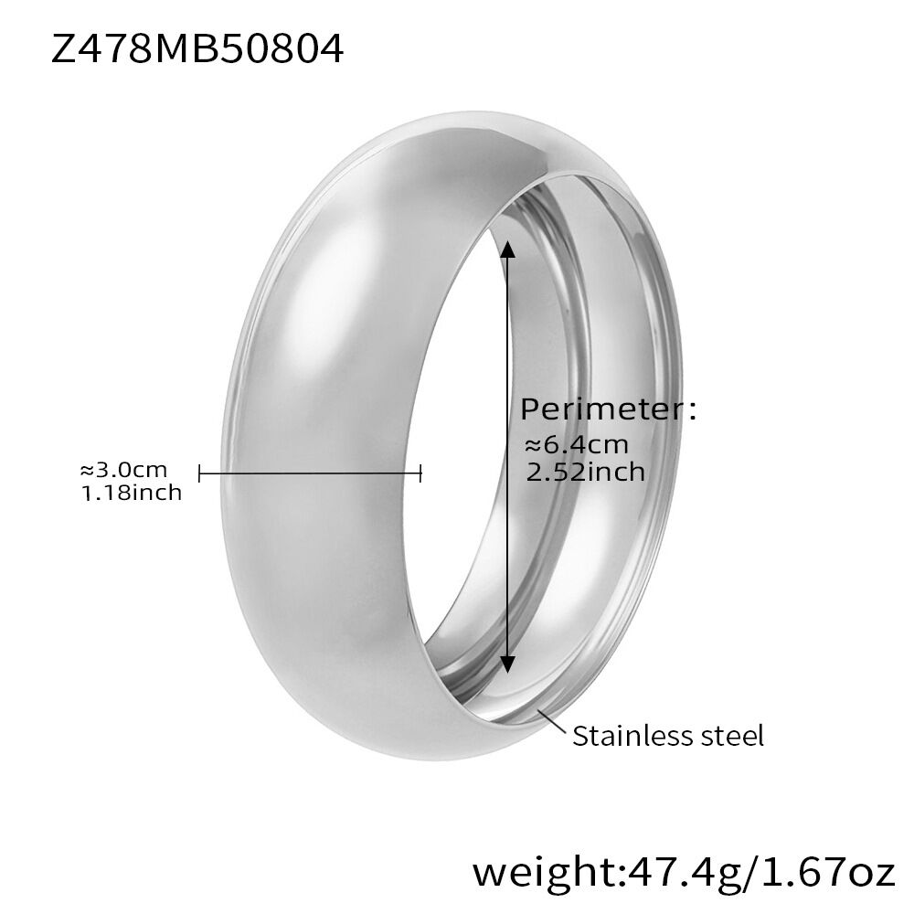 Z478-Steel Polished Bracelet 30Mm Wide Picture8