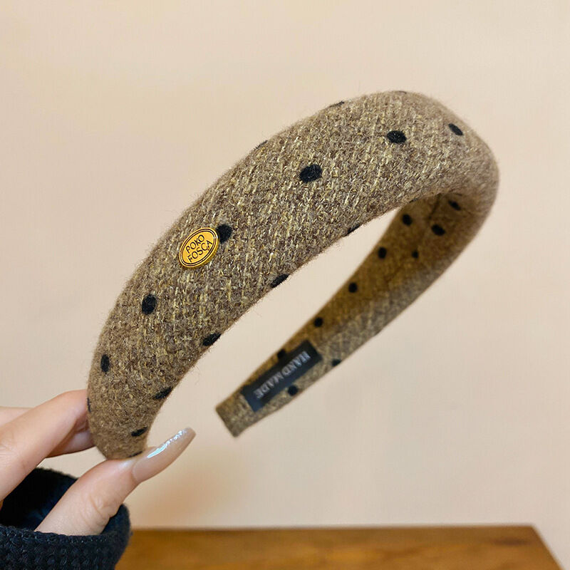 1 pezzo elegante fascia per capelli a pois Immagine3
