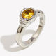 Einzelner dünner Zirkonring - Silber Champagner/Nummer 6 Bild4