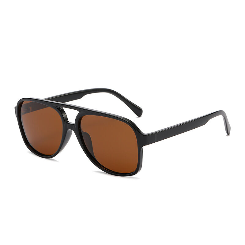 1 par de gafas de sol clásicas retro con lentes marrones y estampado de leopardo para mujer