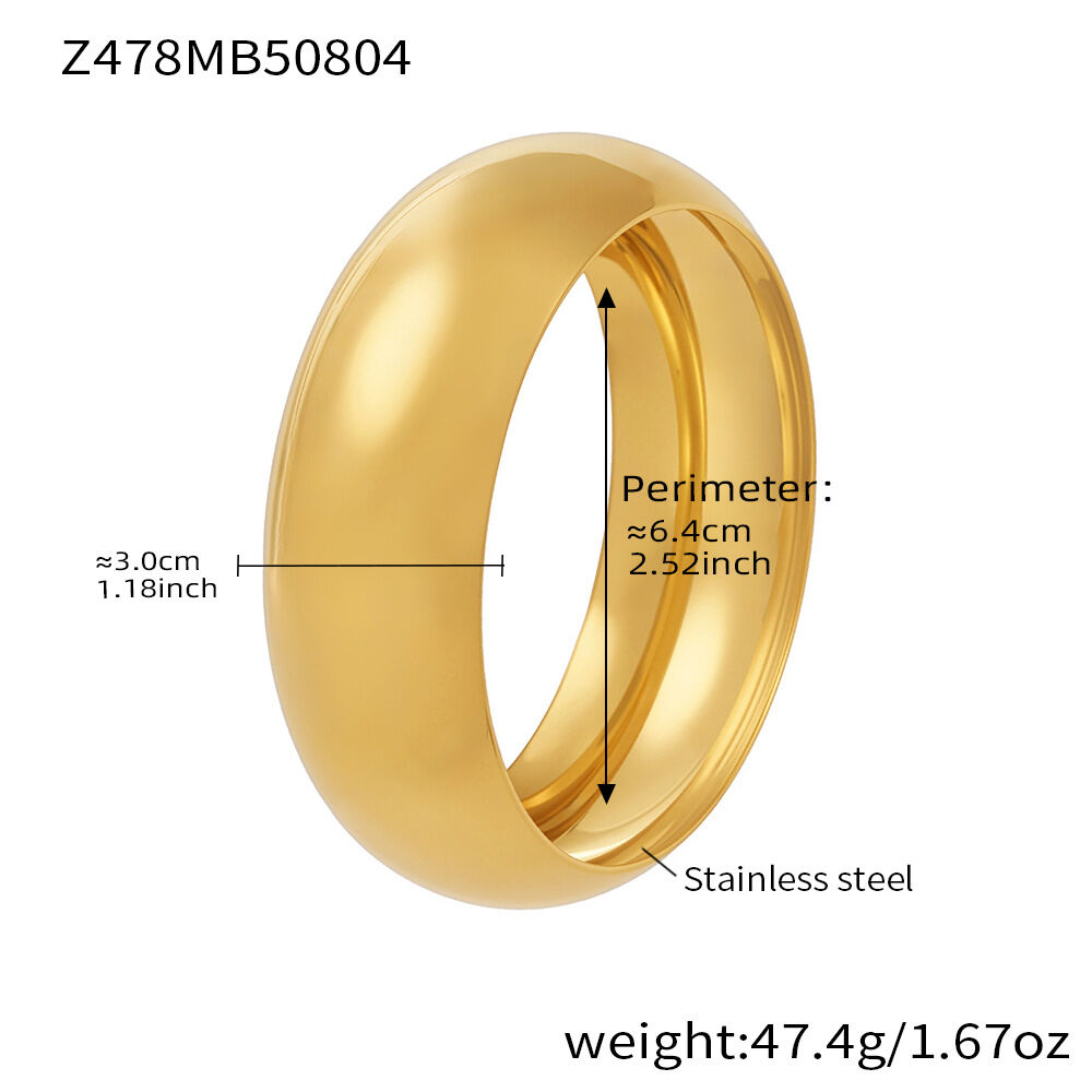 Z478-Gold Polished Bracelet 30Mm Wide Picture7
