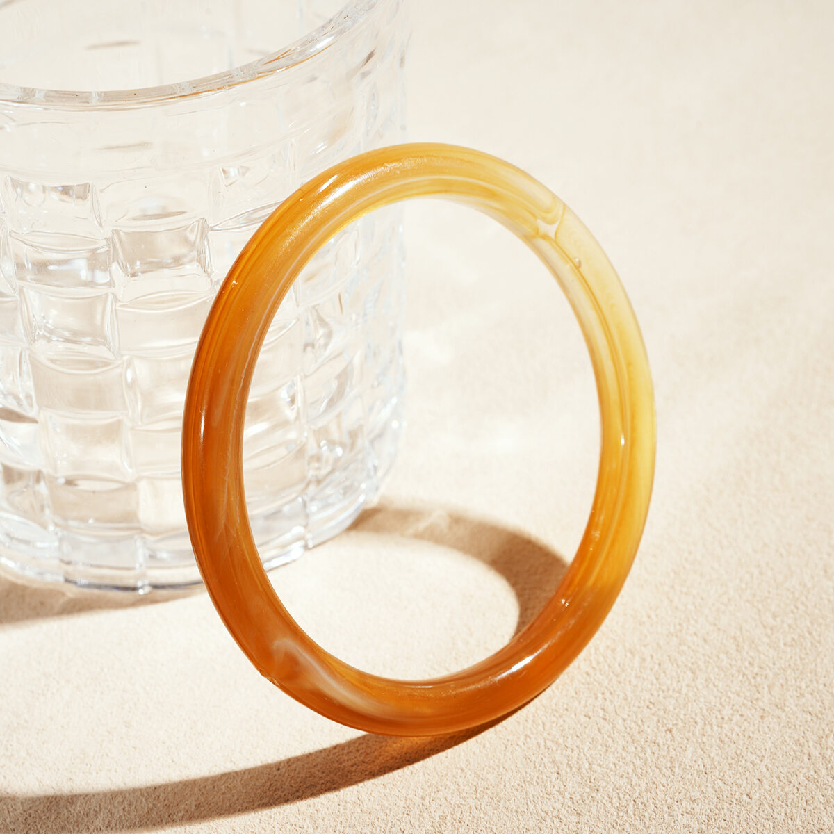 1 Piece Simple Versatile  Gradient Color Acrylic Women's Bangles 2