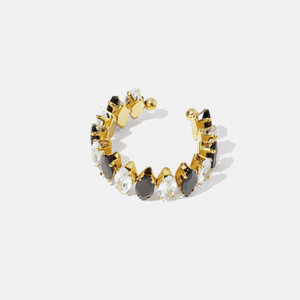 Bague luxueuse ronde en acier inoxydable étanche avec pierre précieuse h5 Image4