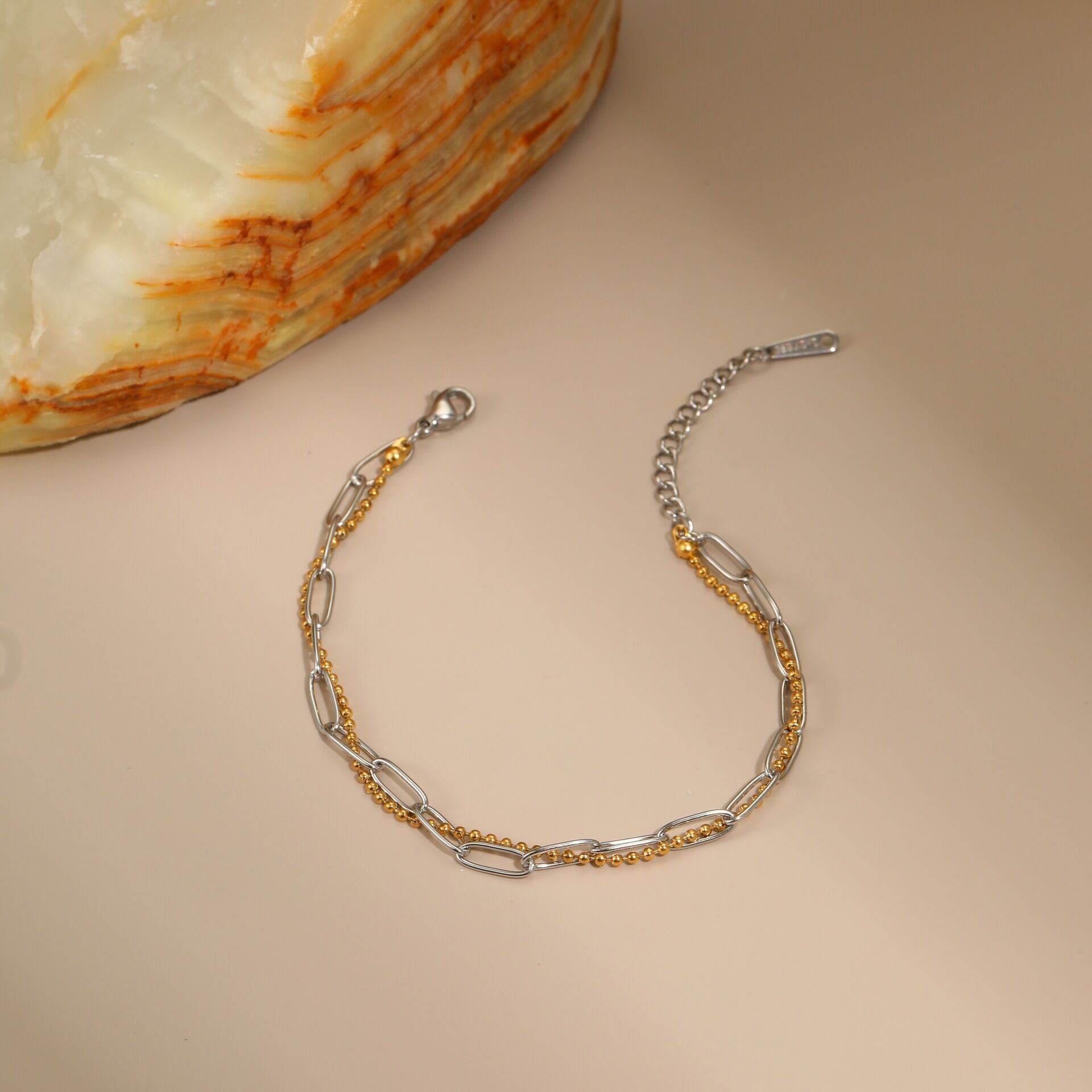 1 Piece  Daily Mixed Color Chain Stainless Steel Waterproof  Women's Chain Necklaces Picture3