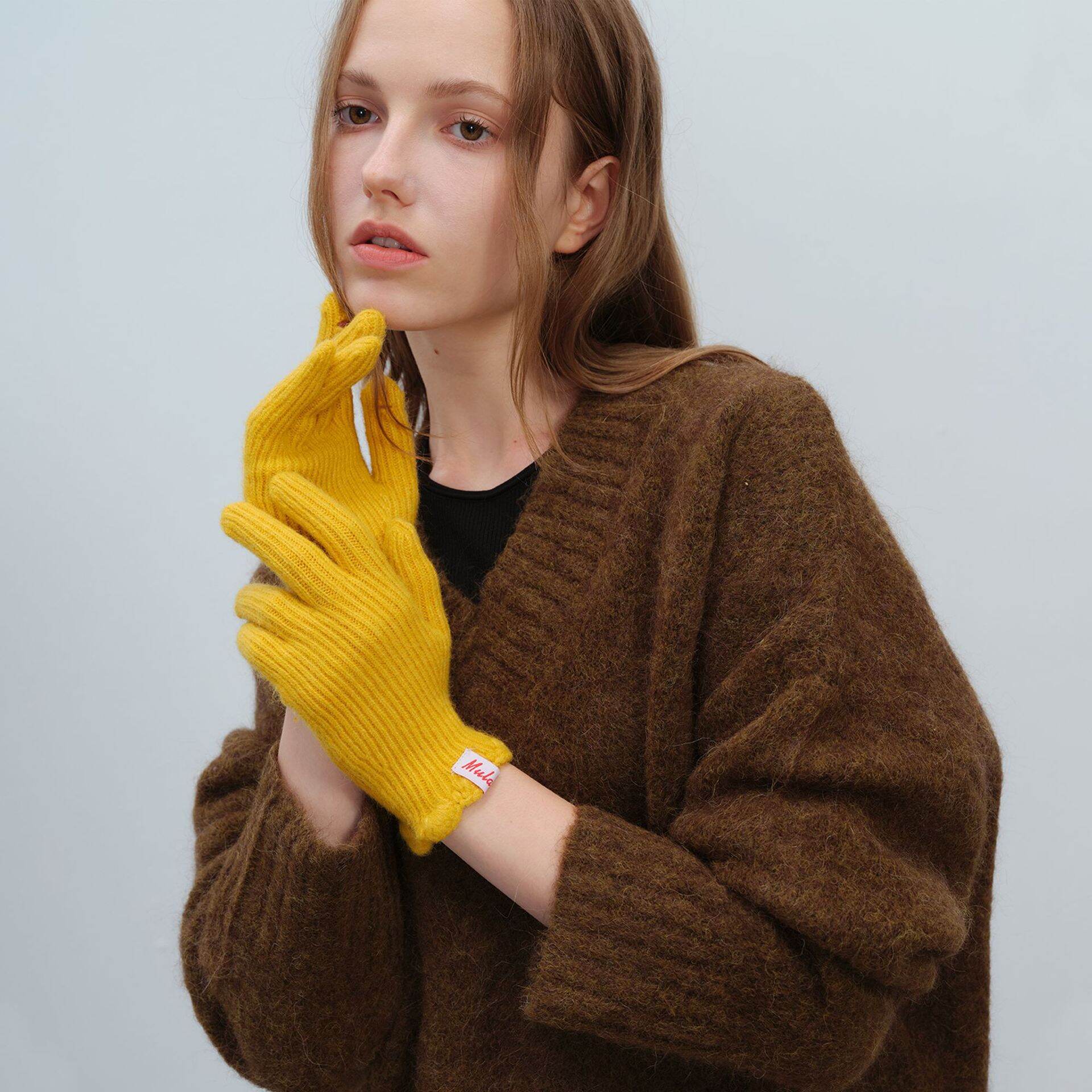 1 paar effen polyester dameshandschoenen