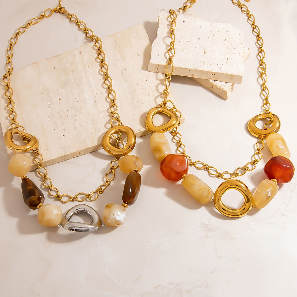 1 Piece Classic Resin Beaded Necklace 2