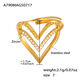 A790-Gold Hollow Heart Ring/No.7