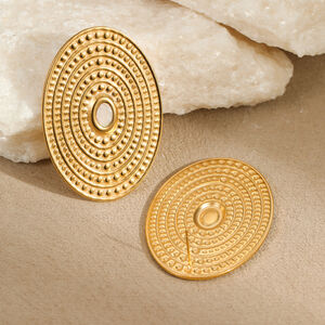 1 Pair Luxurious Series Elegant Thread Stainless Steel Waterproof Women's Stud Earrings h5 Picture5