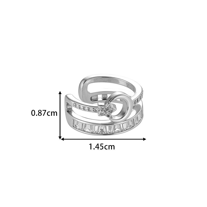 1 Piece Copper Gold Color Zircon Ear Cuffs Picture2