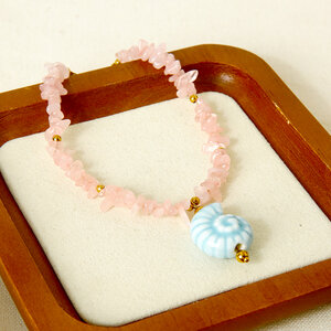 Sweet Natural Stones Ceramic Pendant Necklace Set h5 Picture5