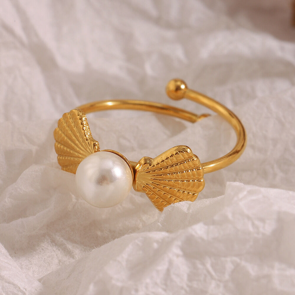 1 Piece Classic Bow Knot Stainless Steel Waterproof Gold Color Statement Rings h5Picture6