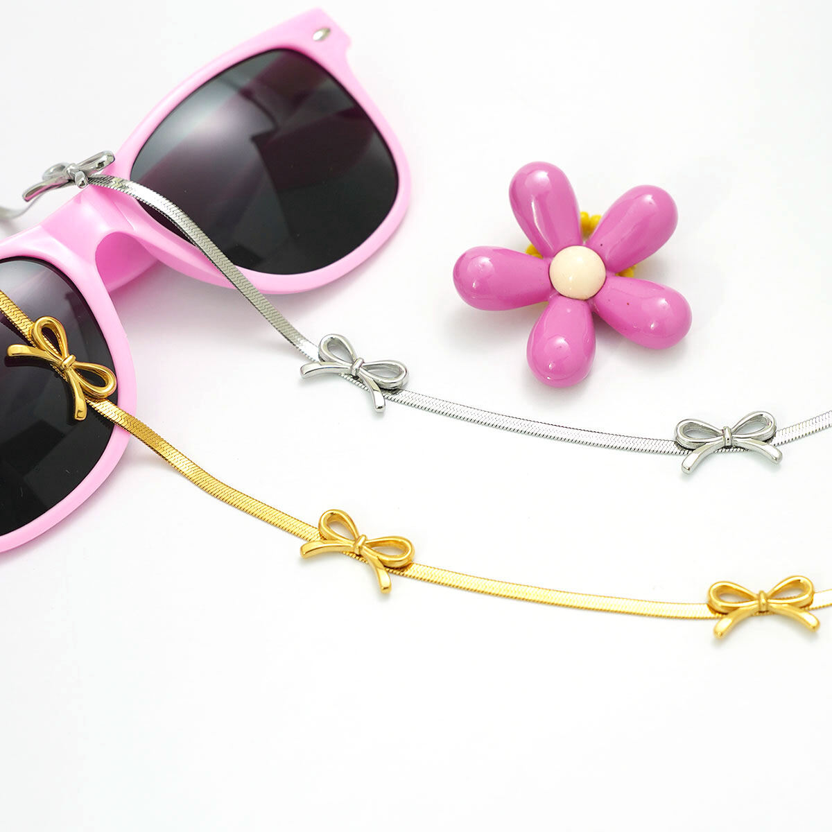 1 Piece Simple  Bow Knot Stainless Steel Waterproof  Women's Pendant Necklaces Picture6