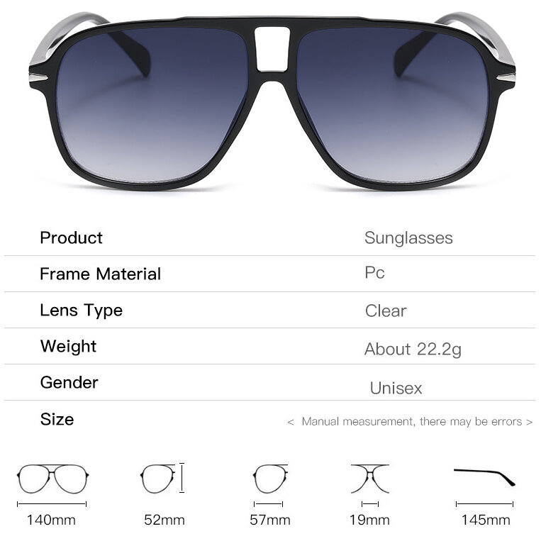 1 par de gafas de sol estilo aviador retro de moda marrón para mujer h5 Imagen4
