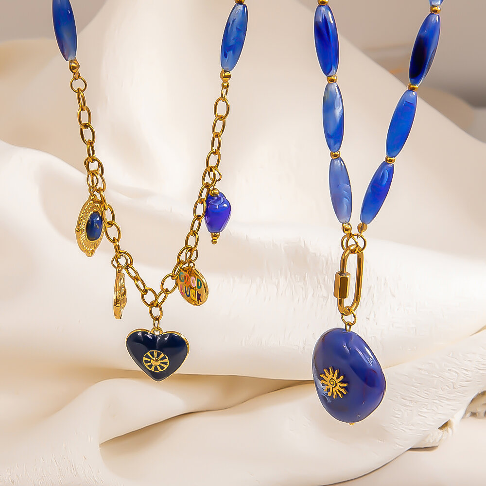 1 Piece Classic Irregular Shape Heart Resin  Natural Stone Women's Beaded Necklaces