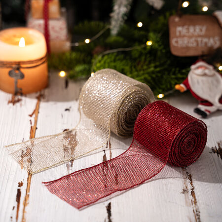 1 rol kerstdecoratief lint