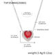 Txp354-Steel Heart Zircon Necklace 43+5Cm Picture2