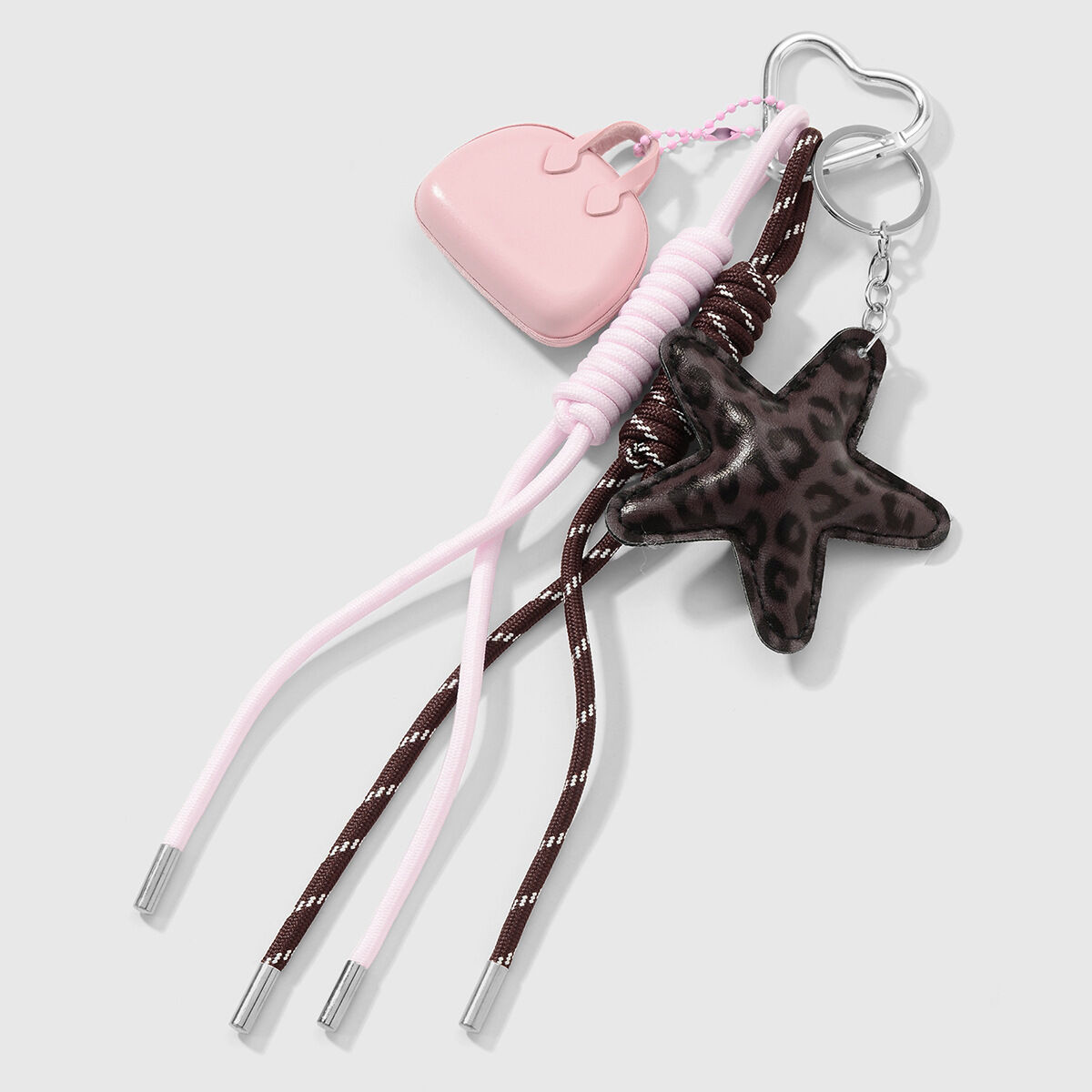 1 PiecLeather Flower Leopard Print Star Bag Charm Picture3