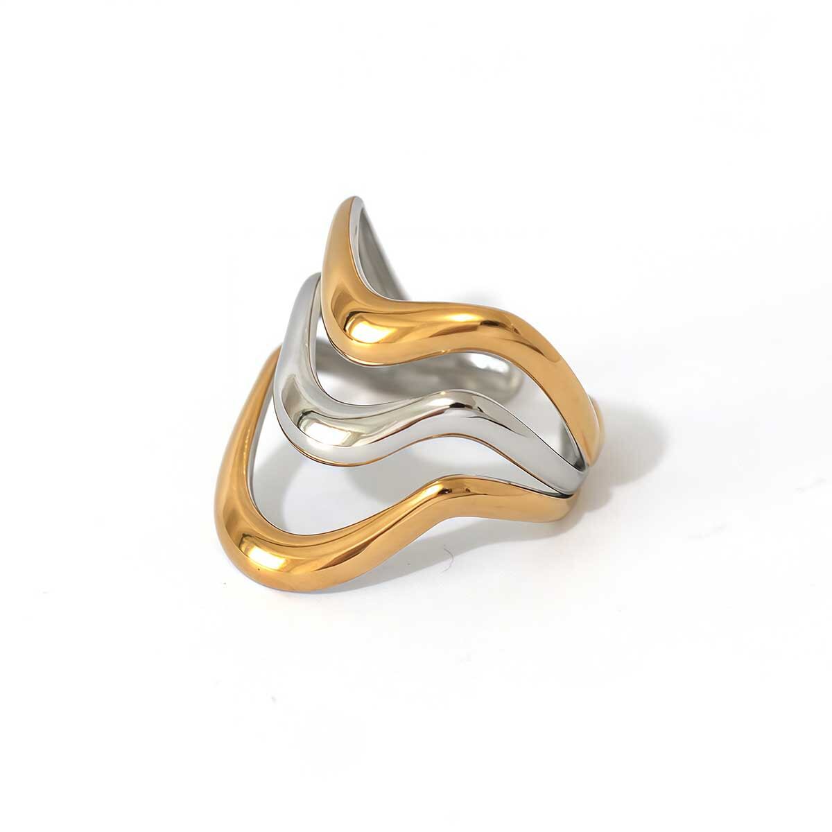 Gold And Silver Color/One Size/Ring Style 2 Picture2