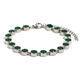 Bracciale in zirconia rotonda - Acciaio - Diamante verde Immagine3