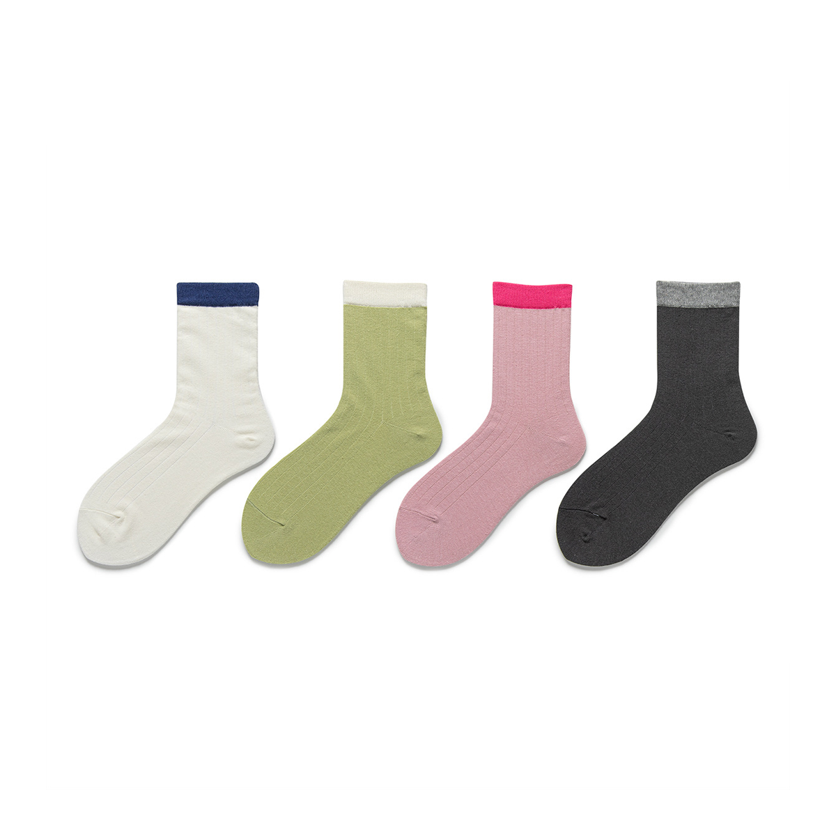 1 Pair Simple Cotton Women's Mid-Calf Socks h5 Picture2