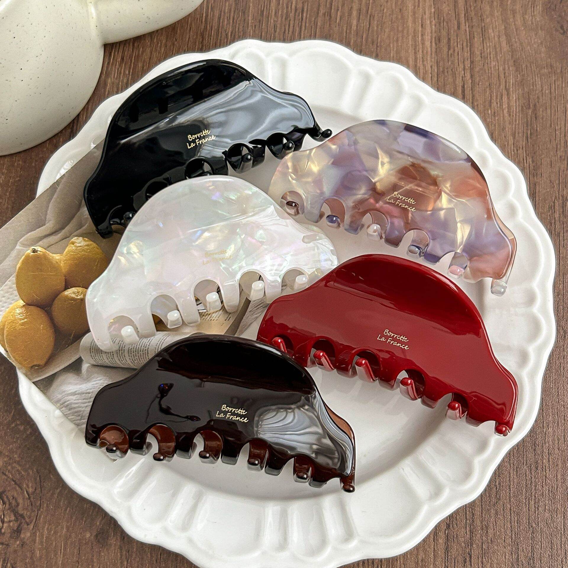 1 Piece Romantic  Sweet Mixed Color Gradient Color Acetate Women's Hair Claws h5 Picture2