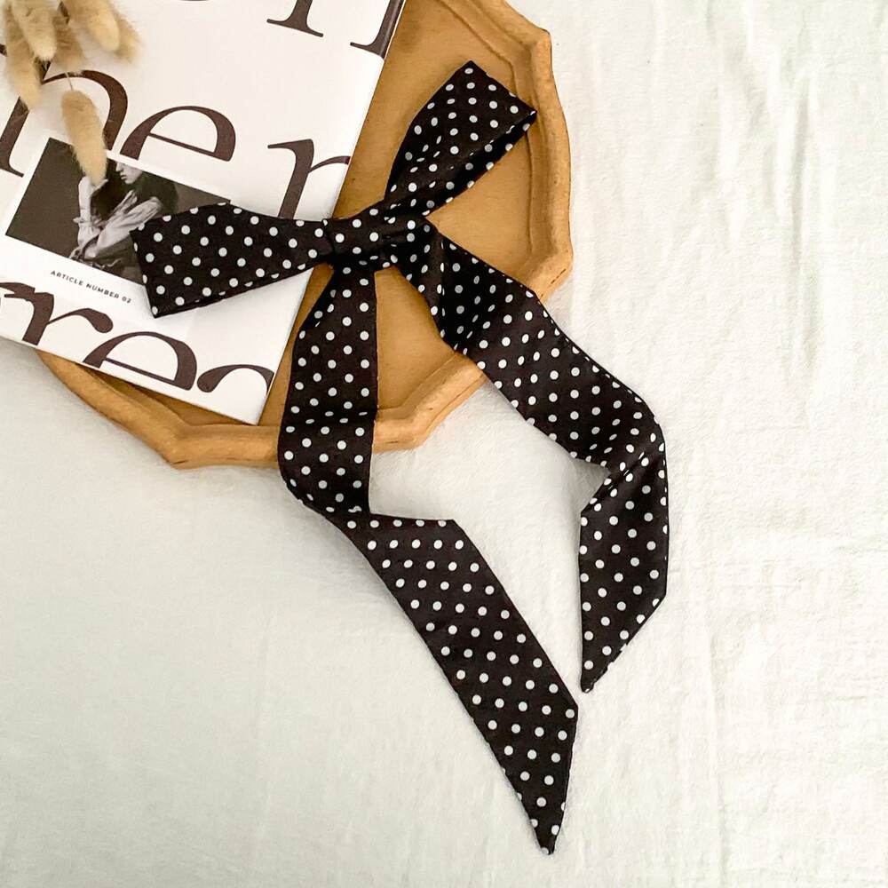 Bandana classique à pois en polyester pour femme, 1 pièce