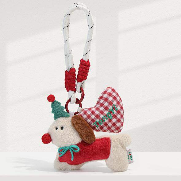 1 Piece Christmas Series Puppy Polyester Fiber Women's Bag charms