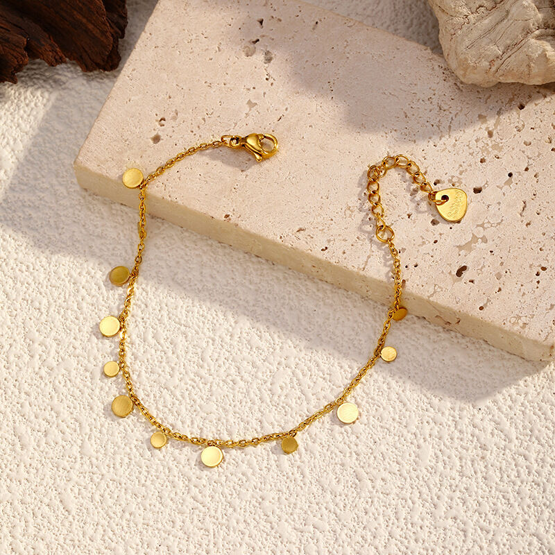1 Piece Stainless Steel Waterproof Gold Color Chain Bracelet 2