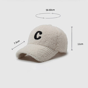 1 Piece Casual Letter Plush Baseball Cap h5 Picture6