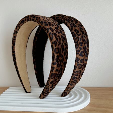 1 Piece Retro Leopard Print Fabric Women's Hair Bands