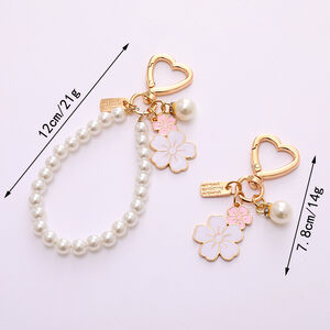 1 Piece Sweet Flower Beaded Phone Chain h5 Picture4