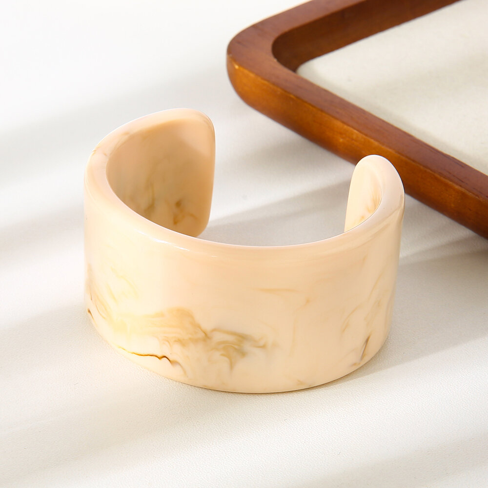 1 Piece Simple Gradient Color Resin Women's Cuff Bracelets h5 Picture6