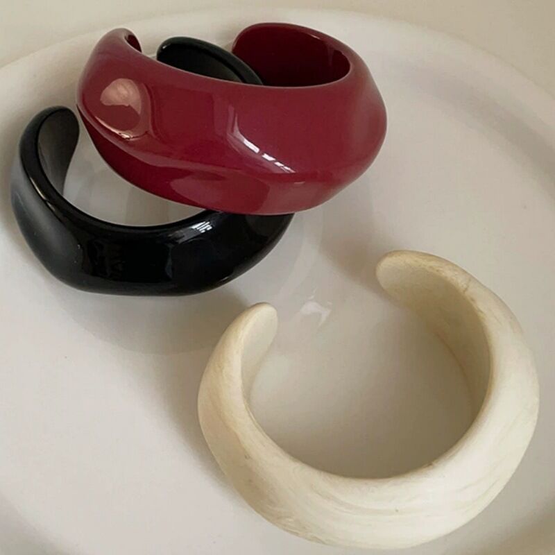 1 Piece Retro Irregular Shape Resin Cuff Bracelet h5 Picture2