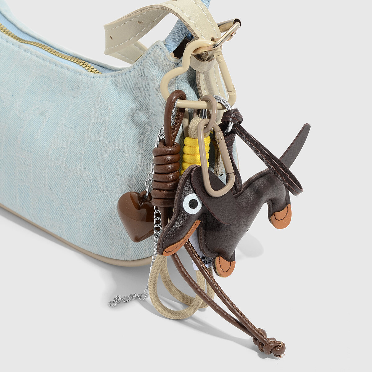 1 Stück süßer Hundetaschenanhänger aus Leder 2