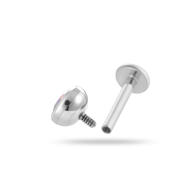 1 Piece Simple Circle Titanium Alloy Zircon Women's Piercing Earrings h5 Picture6